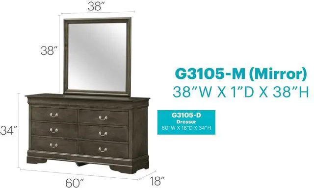 Alt view image 6 of 6 - Louis Phillipe G3105-M Mirror , Gray