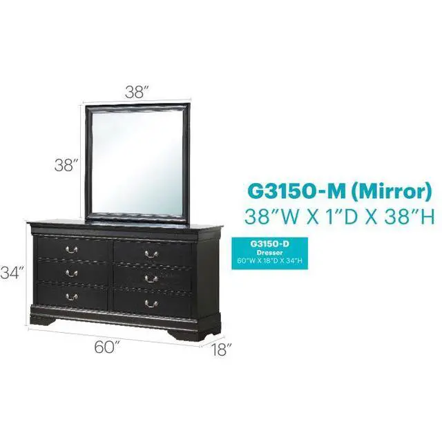 Alt view image 5 of 5 - Elegant Traditional Black Wall Mirror