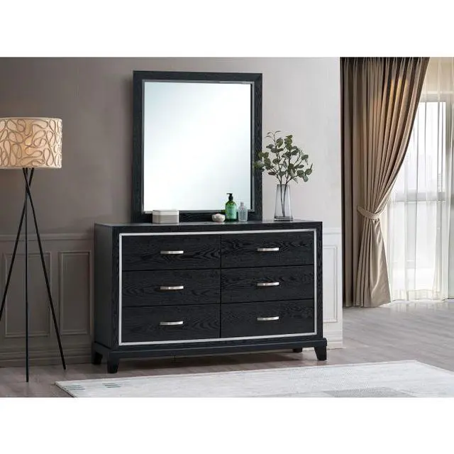 Alt view image 6 of 6 - Livingston G02850-M Frame Mirror Black