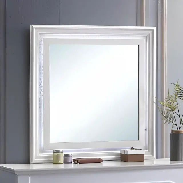Alt view image 2 of 5 - Verona G6735-M Mirror, Pearl White