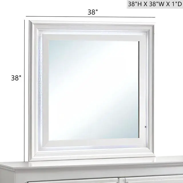 Alt view image 3 of 5 - Verona G6735-M Mirror, Pearl White