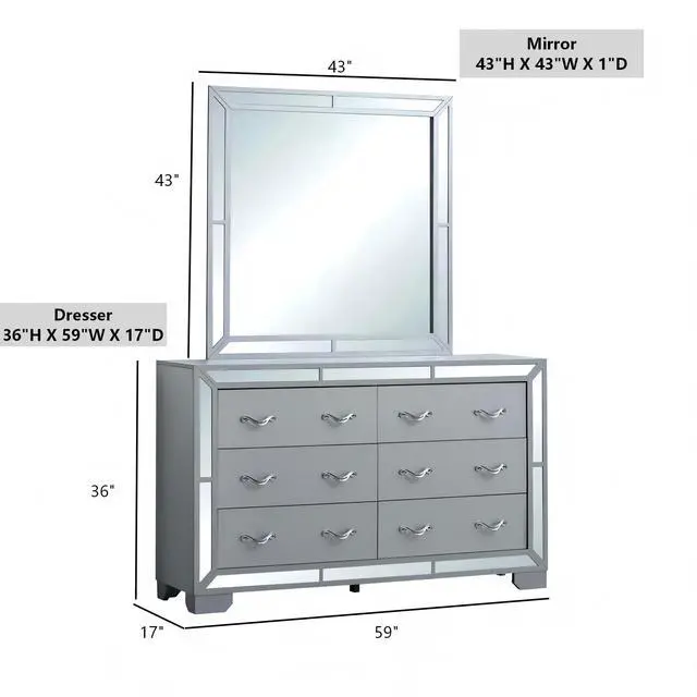 Alt view image 7 of 7 - Murry G004800-M Mirror , Silver