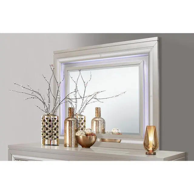 Alt view image 4 of 6 - CROSS CHAMPAGNE MIRROR WITH LED