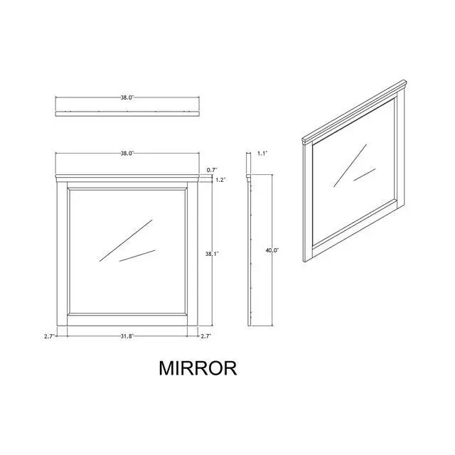 Alt view image 3 of 7 - Augusta Brown Mirror
