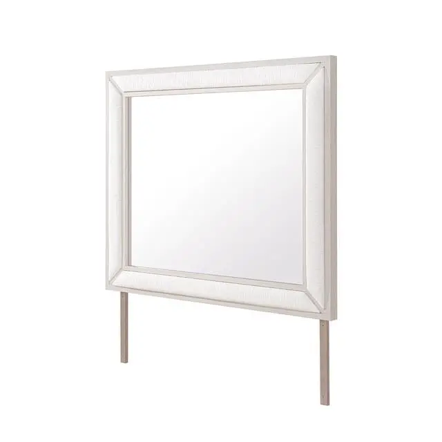 Alt view image 3 of 7 - Ciara Beige Upholstered Mirror