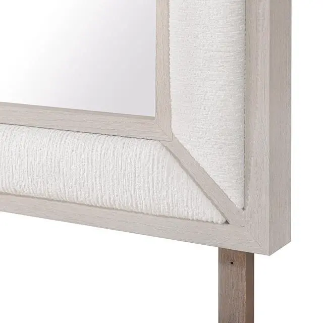 Alt view image 4 of 7 - Ciara Beige Upholstered Mirror