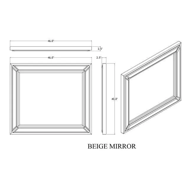 Alt view image 5 of 7 - Ciara Beige Upholstered Mirror