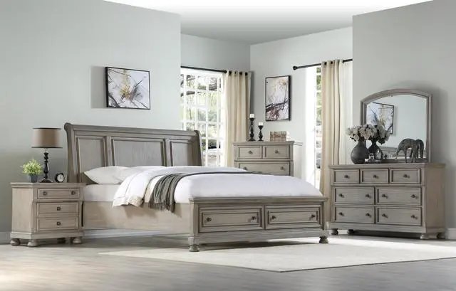 Alt view image 3 of 5 - Antique Gray Mirror