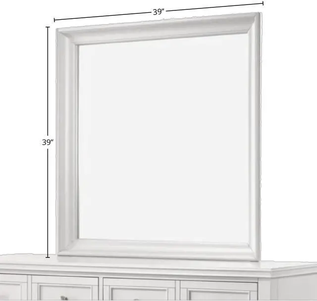Main image of White Square Mirror