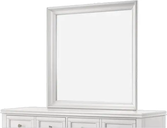 Alt view image 5 of 5 - White Square Mirror