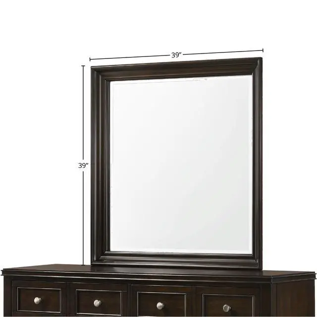 Alt view image 3 of 5 - Merlot Square Mirror