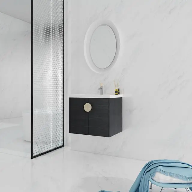 Alt view image 2 of 7 - 24 Inch Soft Close Doors Bathroom Vanity With Sink, For Small Bathroom,(KD-Packing)