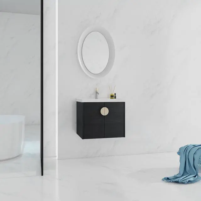 Alt view image 6 of 7 - 24 Inch Soft Close Doors Bathroom Vanity With Sink, For Small Bathroom,(KD-Packing)