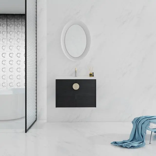 Main image of 28 Inch Soft Close Doors Bathroom Vanity With Sink, For Small Bathroom,(KD-Packing)