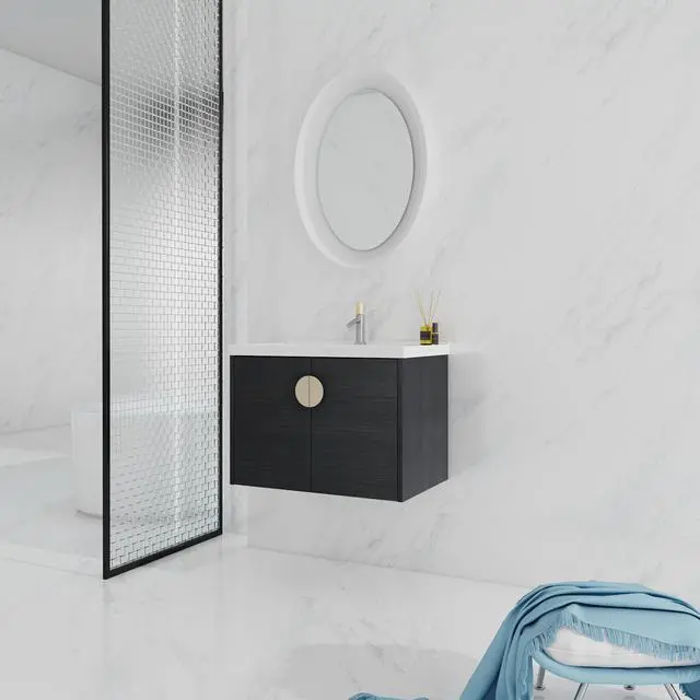 Alt view image 2 of 7 - 28 Inch Soft Close Doors Bathroom Vanity With Sink, For Small Bathroom,(KD-Packing)