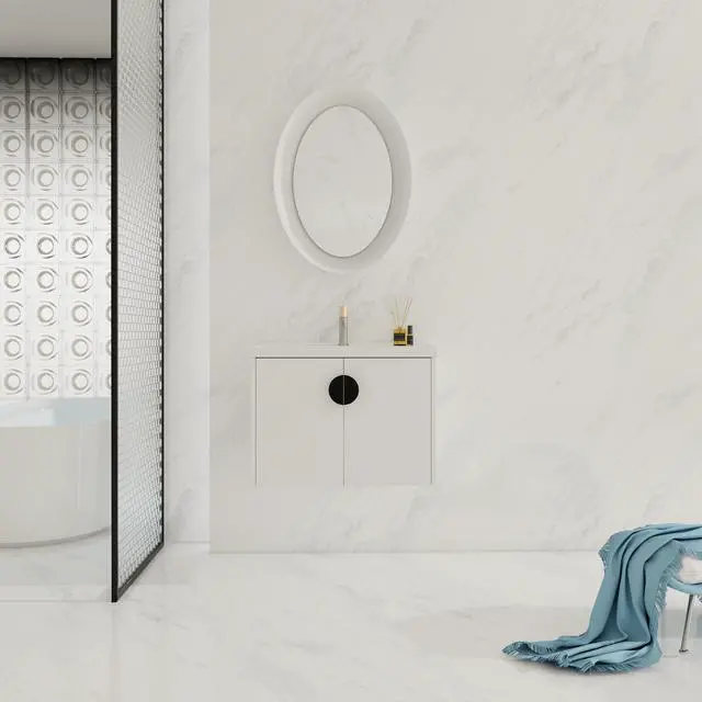 Alt view image 6 of 7 - 28 Inch Soft Close Doors Bathroom Vanity With Sink, For Small Bathroom (KD-Packing)