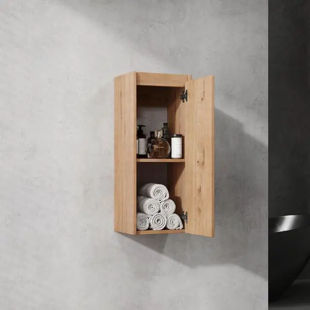 Main image of 12" Bathroom Side Cabinet,Soft Close Doors,Float Mounting Design,(KD-Packing)