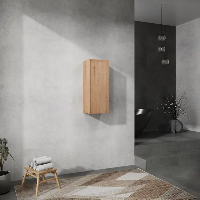 Alt view image 6 of 7 - 12" Bathroom Side Cabinet,Soft Close Doors,Float Mounting Design,(KD-Packing)
