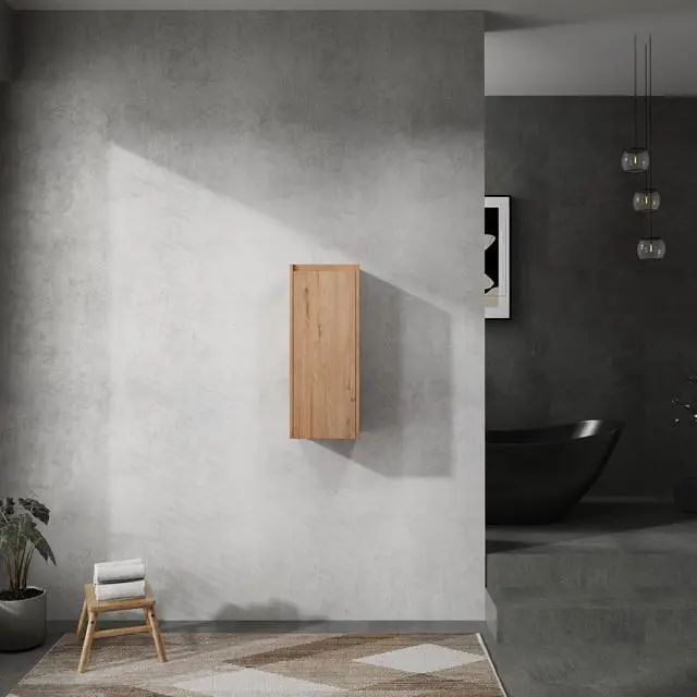 Alt view image 5 of 7 - 12" Bathroom Side Cabinet,Soft Close Doors,Float Mounting Design,(KD-Packing)