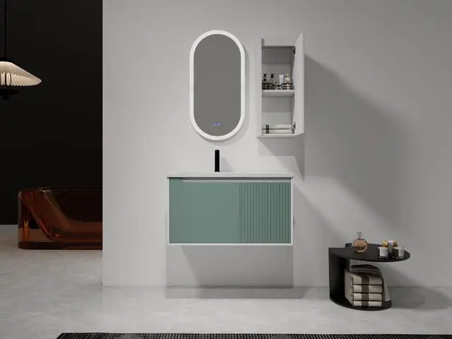 Alt view image 4 of 7 - 12" Bathroom Side Cabinet,Soft Close Doors,Float Mounting Design,(KD-Packing)