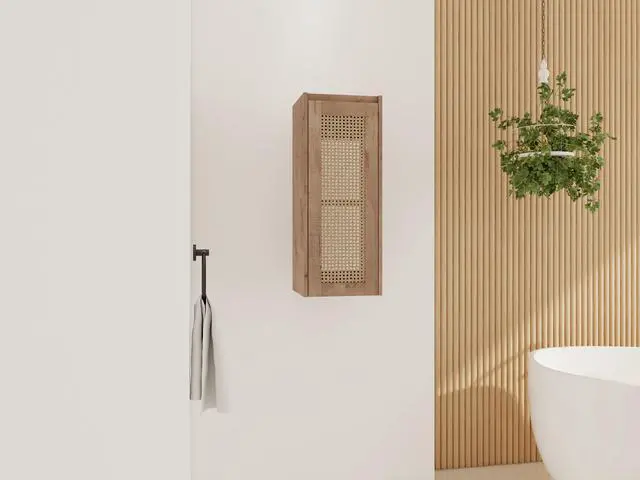 Alt view image 2 of 7 - 12" Bathroom Side Cabinet,Soft Close Doors,Float Mounting Design,(KD-Packing)