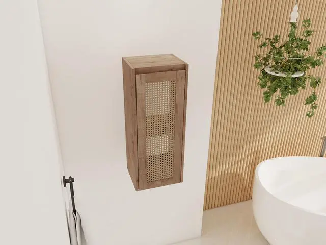 Alt view image 4 of 7 - 12" Bathroom Side Cabinet,Soft Close Doors,Float Mounting Design,(KD-Packing)