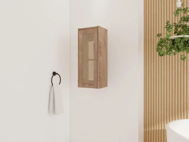 Alt view image 3 of 7 - 12" Bathroom Side Cabinet,Soft Close Doors,Float Mounting Design,(KD-Packing)