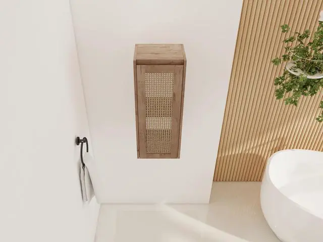 Alt view image 5 of 7 - 12" Bathroom Side Cabinet,Soft Close Doors,Float Mounting Design,(KD-Packing)