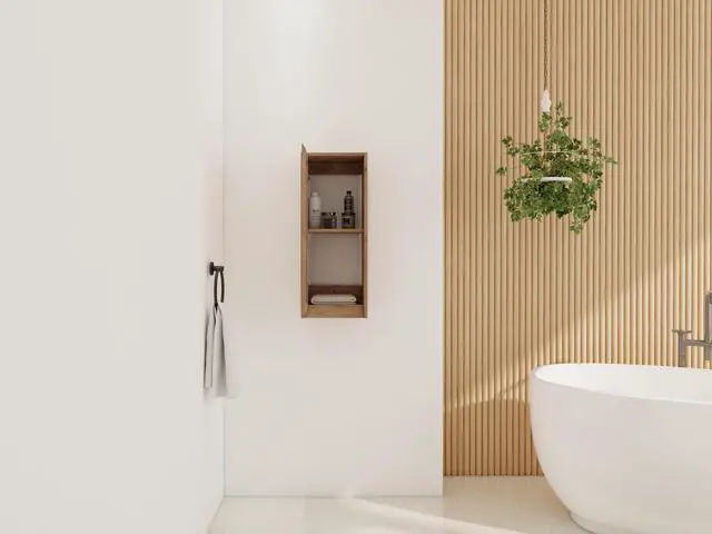 Alt view image 7 of 7 - 12" Bathroom Side Cabinet,Soft Close Doors,Float Mounting Design,(KD-Packing)