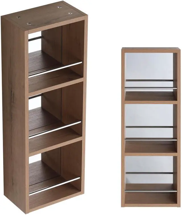 Main image of 10'' Wall Mounted Mirror Cabinet,Bathroom Mirror Cabinet with Storage without door,Plywood(MC250GIMO)(Mirror Cabinet Only, Without Black Aluminum Frame Mirror )