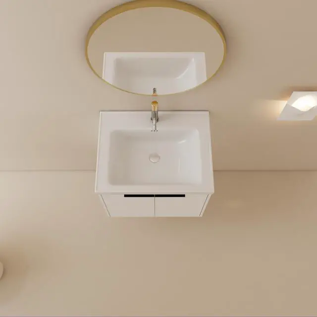 Alt view image 5 of 7 - 24 Inch Soft Close Doors Bathroom Vanity With Sink, Suitable For Small Bathroom
