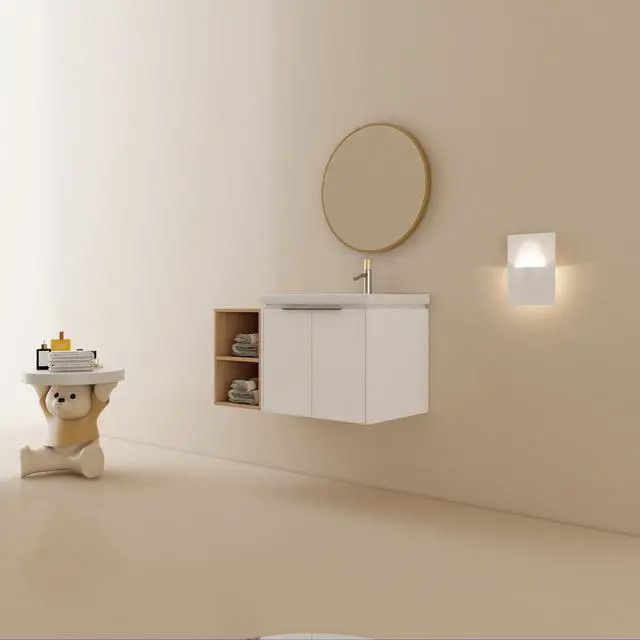 Alt view image 3 of 7 - 36 Inch Soft Close Doors Bathroom Vanity With Sink, and A Small Storage Shelves,BVC07436WHLTK