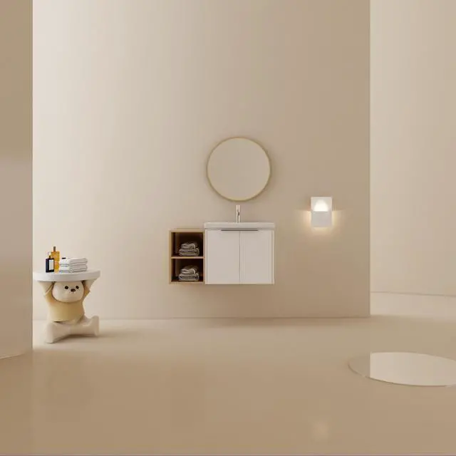 Alt view image 2 of 7 - 36 Inch Soft Close Doors Bathroom Vanity With Sink, and A Small Storage Shelves,BVC07436WHLTK