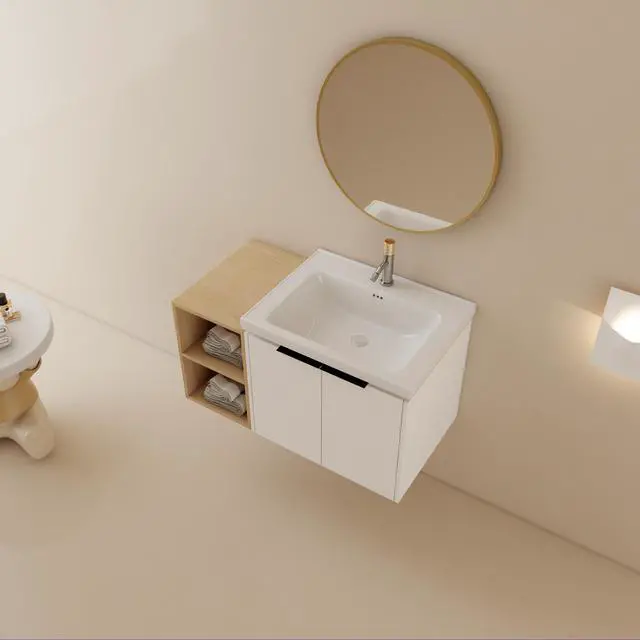 Alt view image 4 of 7 - 36 Inch Soft Close Doors Bathroom Vanity With Sink, and A Small Storage Shelves,BVC07436WHLTK