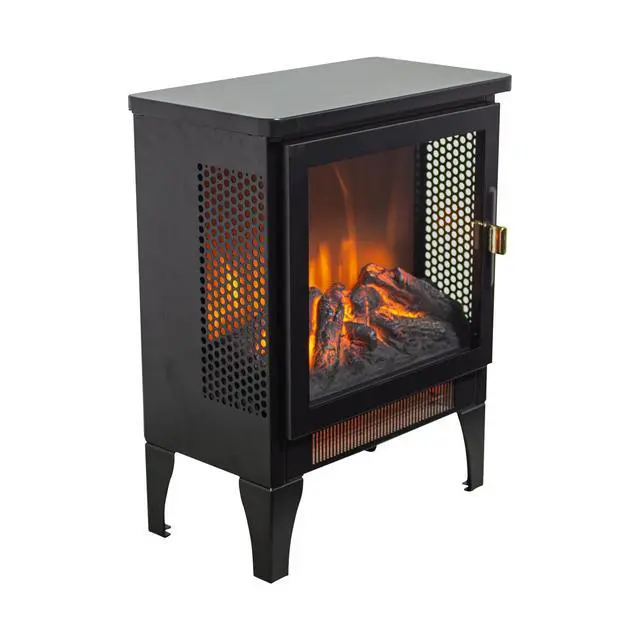 Alt view image 4 of 7 - 18 Inch Freestanding Electric Fireplace Stove Heater With 3D Flame Effect,Black