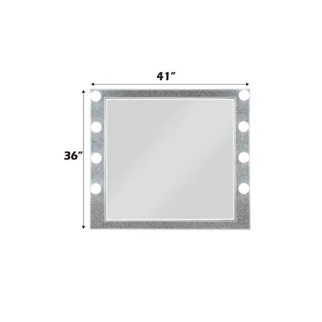 Alt view image 3 of 5 - Sliverfluff Mirrored & Champagne Finish Mirror W/Light