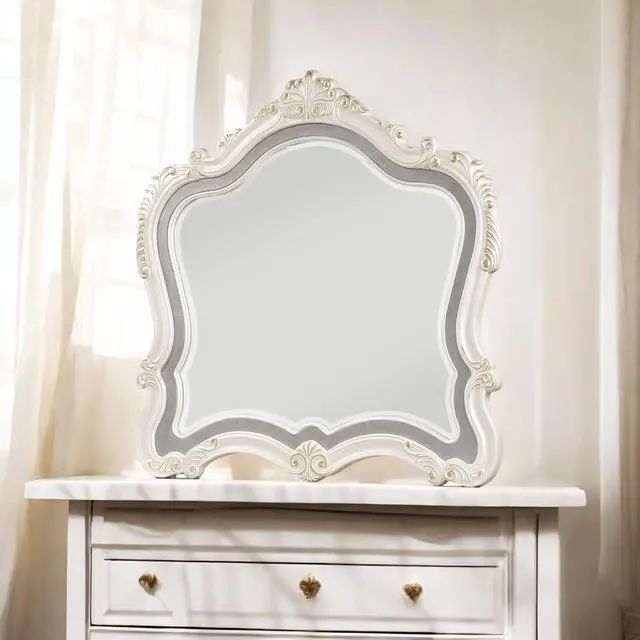 Alt view image 2 of 5 - Chantelle Pearl White Finish Mirror