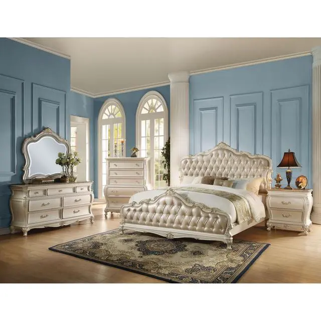 Alt view image 5 of 5 - Chantelle Pearl White Finish Mirror
