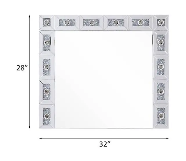 Alt view image 4 of 5 - Noralie Mirrored & Faux Diamonds Accent Mirror (Assembled)