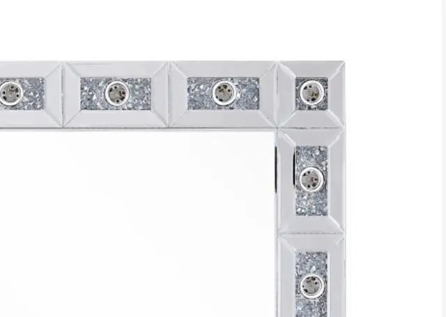 Alt view image 3 of 5 - Noralie Mirrored & Faux Diamonds Accent Mirror (Assembled)