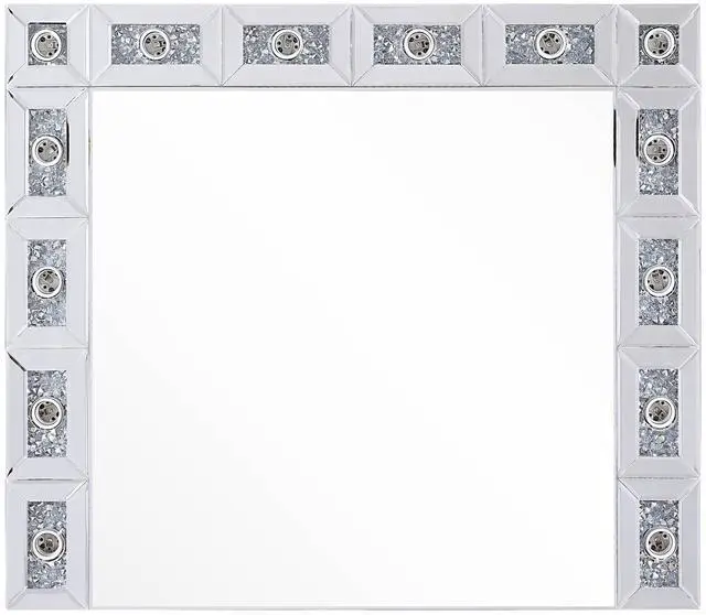 Main image of Noralie Mirrored & Faux Diamonds Accent Mirror (Assembled)