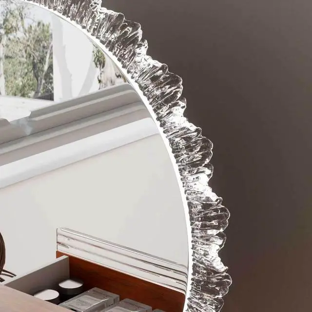 Alt view image 6 of 6 - Crystal Edge LED Makeup Mirror with 3-Color Dimmable Lighting
