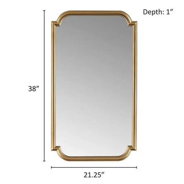 Alt view image 2 of 7 - Gold Scalloped Wood Wall Mirror