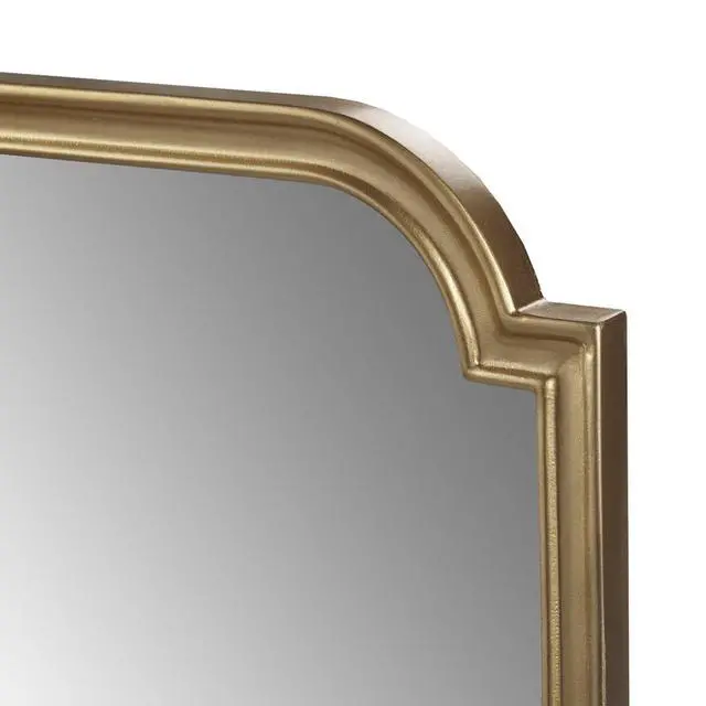 Alt view image 6 of 7 - Gold Scalloped Wood Wall Mirror