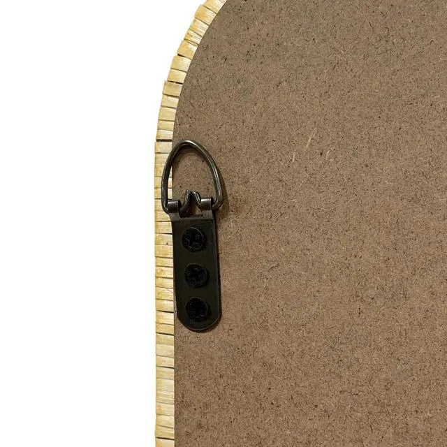 Alt view image 5 of 7 - 39.00x26.00x1.20" Natural Rattan Arched Wall Mirror