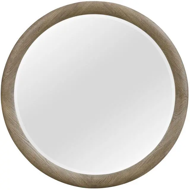 Main image of English Knotty Oak Inspired Round Mirror