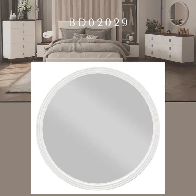 Alt view image 4 of 5 - Carena Gray Round Mirror