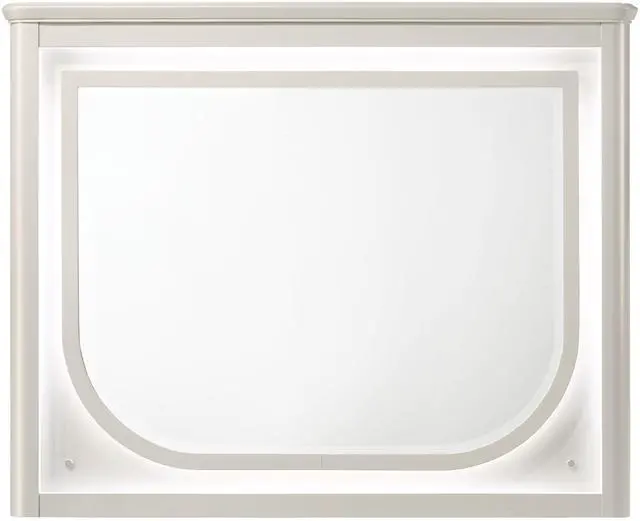 Main image of Laveda Pearl White Finish Mirror w/LED