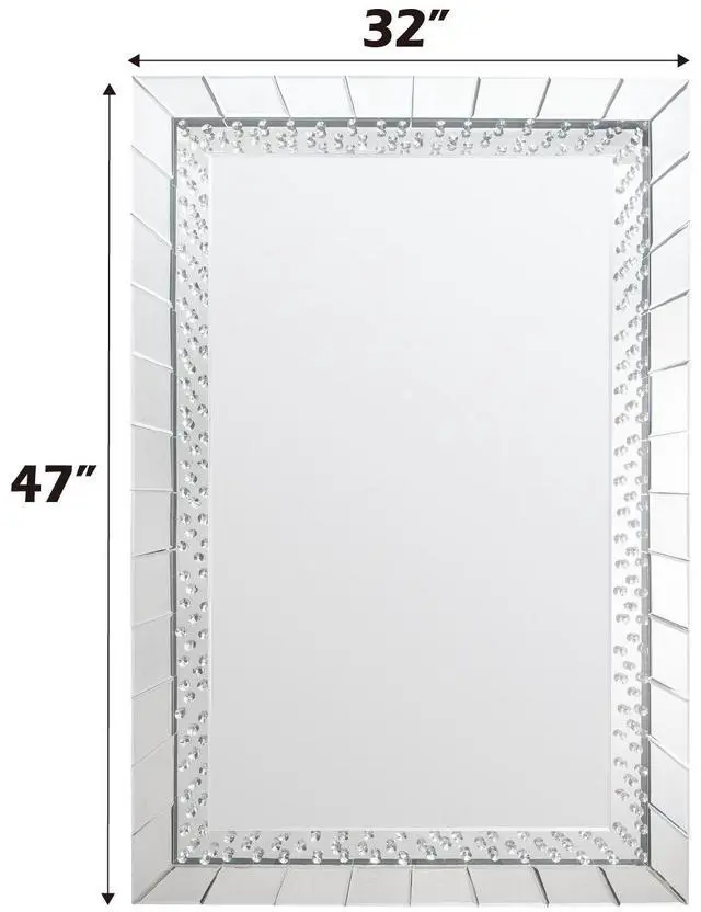 Alt view image 5 of 7 - Nysa Mirrored & Faux Crystals Accent Mirror