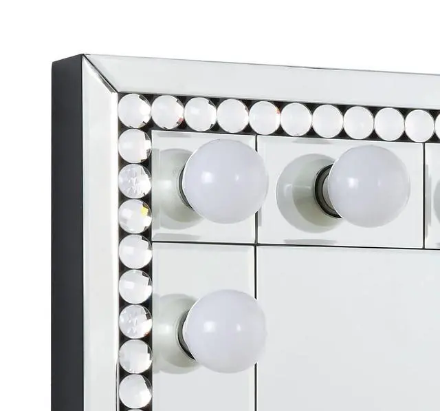 Alt view image 5 of 7 - Farai Mirrored & Faux Crystal Diamonds Accent Mirror